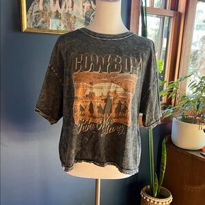 Cowboy “take me away” ULTRA SOFT Crop Top